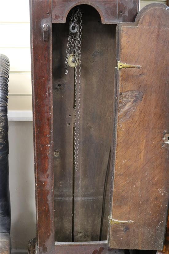 A Samuel Roberts, Llansair, oak longcase clock W.54cm